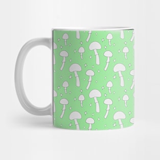 Mushroom Pattern Green Mug